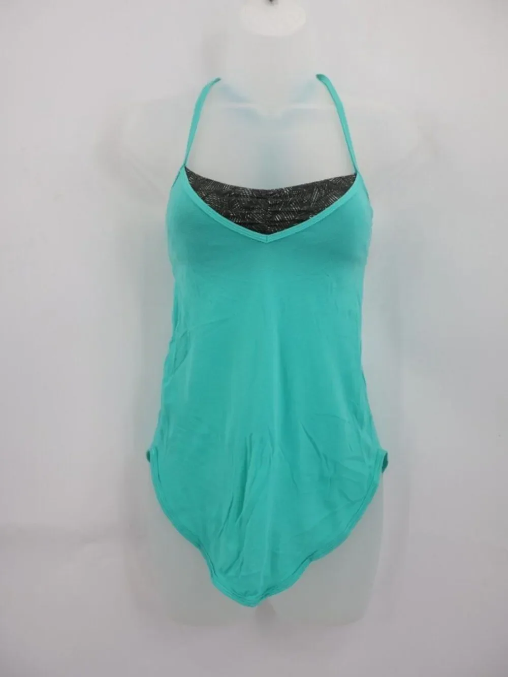 Lululemon Tank Top Womens 2 Green Roll Out Tank Bali Breeze Jazzy White Gator